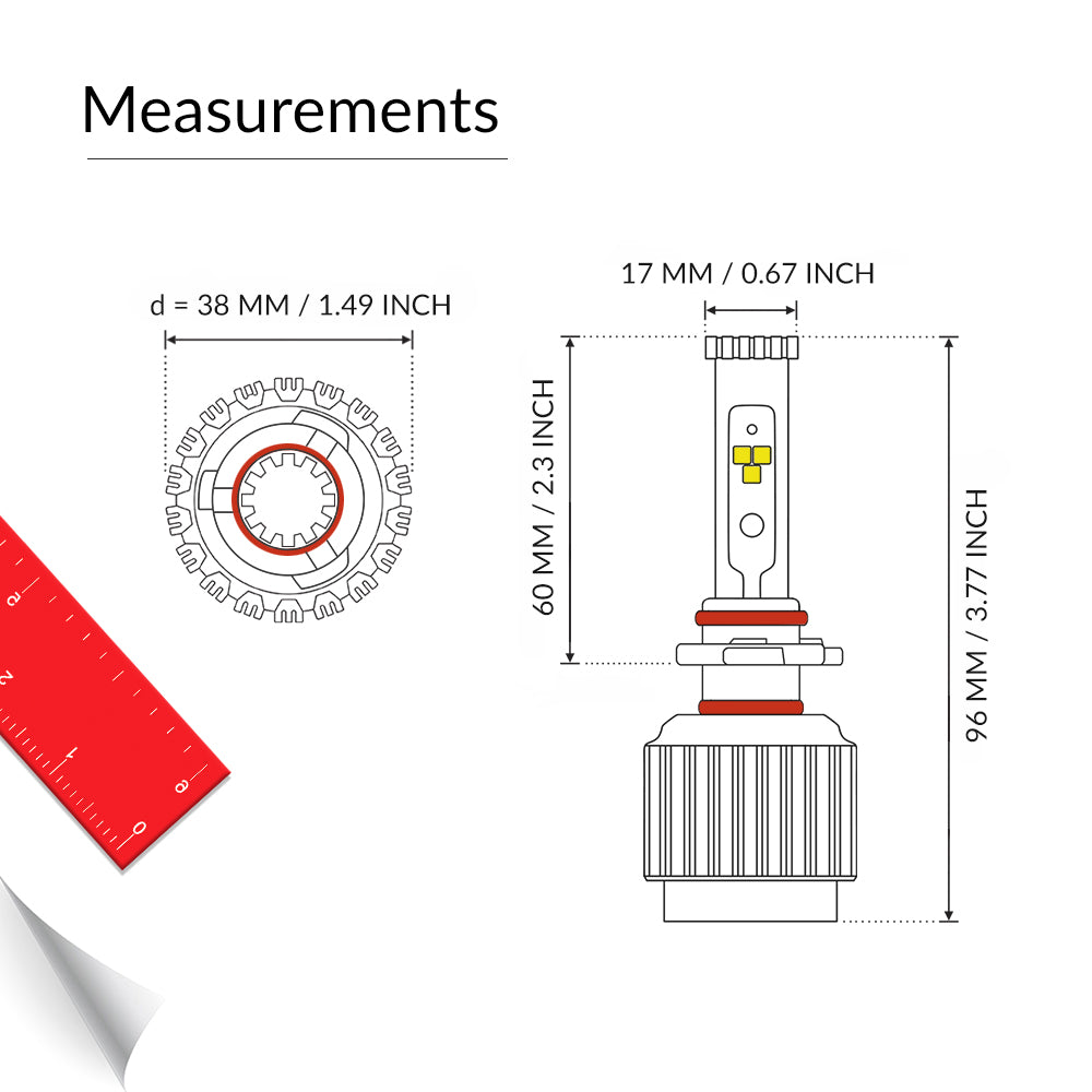 9005-led-lights-measurement
